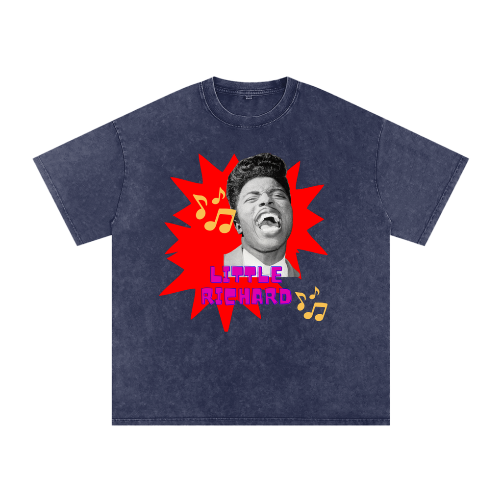 Little Richard Snow Washed Oversized Cotton T-Shirt