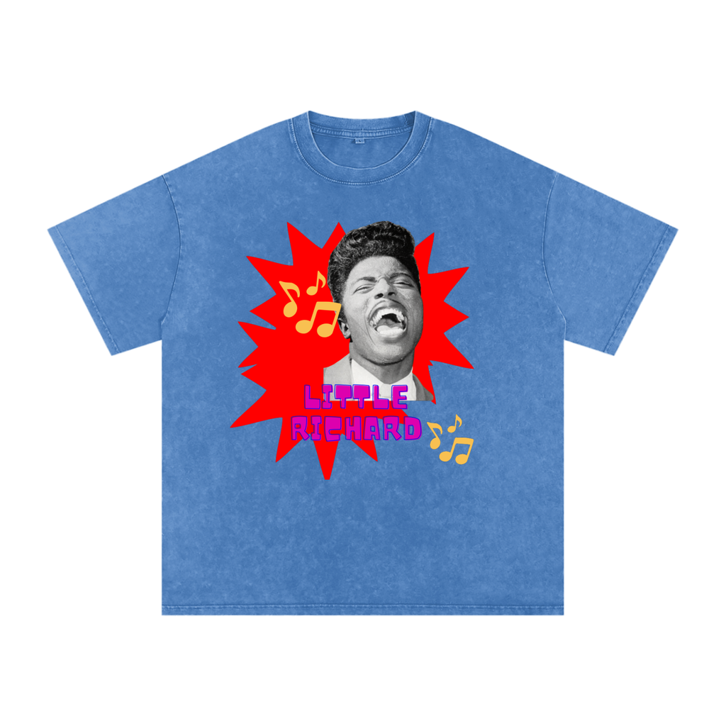 Little Richard Snow Washed Oversized Cotton T-Shirt