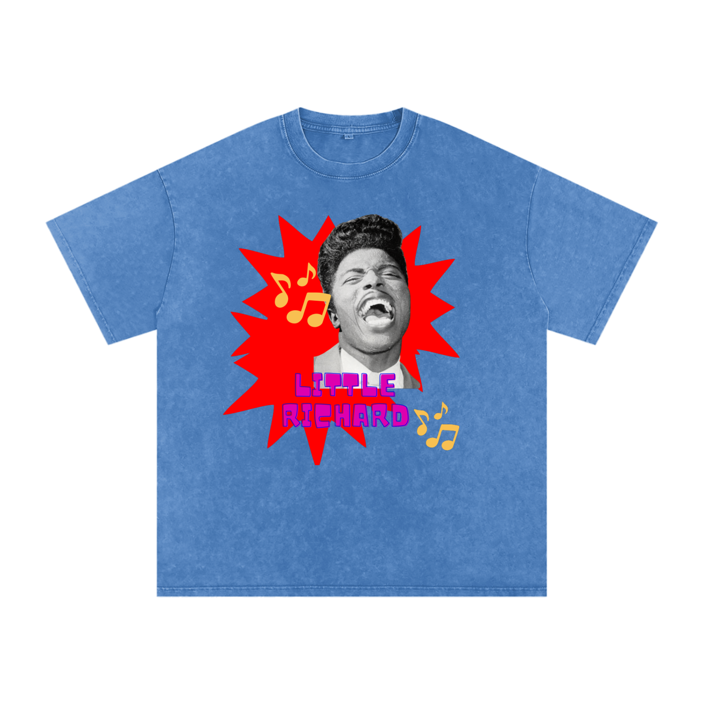 Little Richard Snow Washed Oversized Cotton T-Shirt